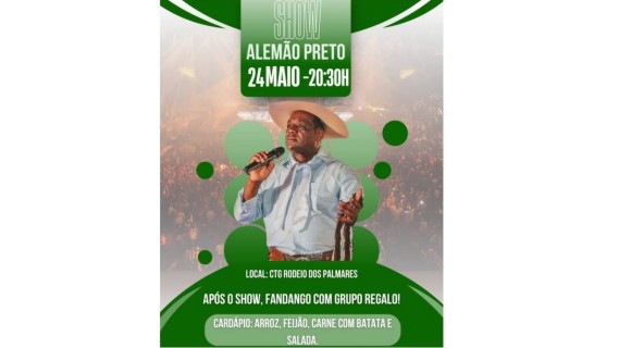 Jantar Show CTG Rodeio dos Palmares